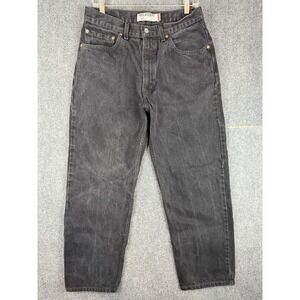 Y2K Levis 550 Relaxed Fit Faded Jeans Mens 34x30 (31x28) Black 2008